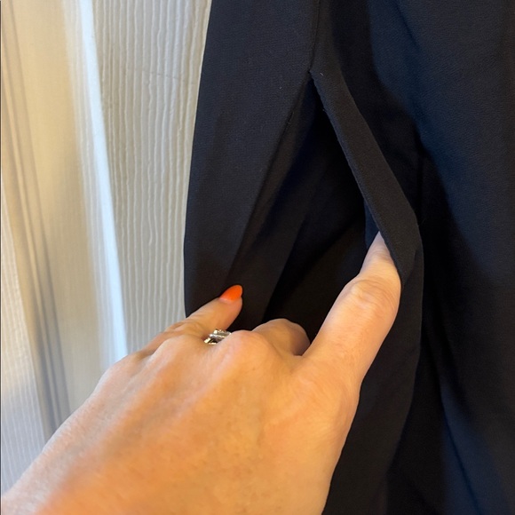 Elegant Black Feather Trim jumpsuit - Picture 2 of 3